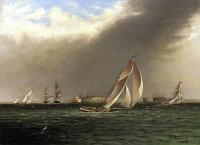 James E Buttersworth - Yacht Racing off Castle Garden, New York